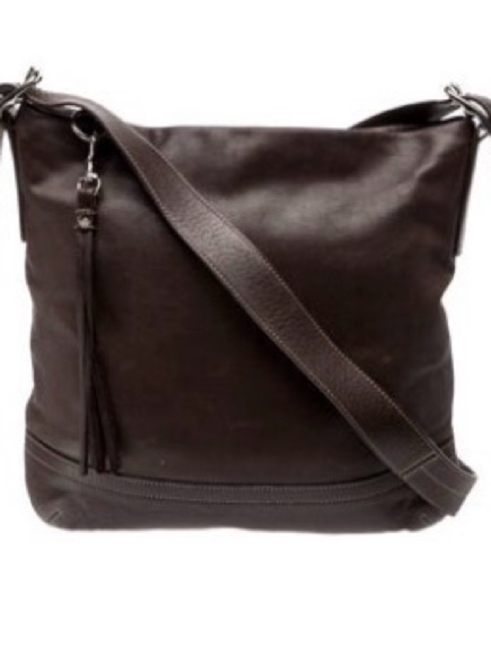 Coach Vintage Dark Brown Leather SoHo Crossbody Messenger Buckle Bag Purse 1414